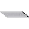 Ekena Millwork 3 1/2"H x 3 7/8"P x 5 1/8"F x 94 1/2"L, (1 3/8" Repeat), Bulwark Dentil and Rope Crown Moulding MLD04X04X05BU - alternate 1